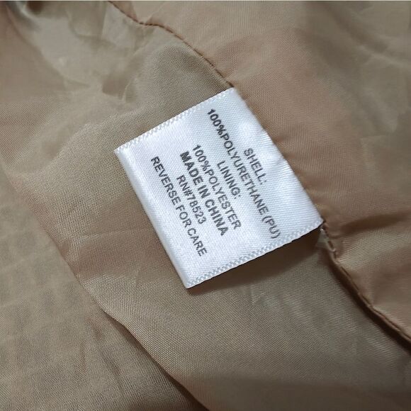 Luii Beige Faux Leather Jacket Size Large - Picture 9 of 10